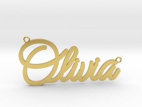 Olivia Pendant in Polished Brass