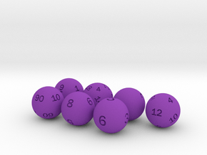 Sphere Set in Purple Smooth Versatile Plastic: Small