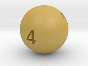 Sphere D4 in Tan Fine Detail Plastic: Small