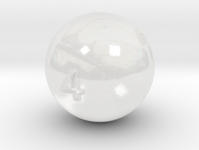 Sphere D4 in Clear Ultra Fine Detail Plastic: Small