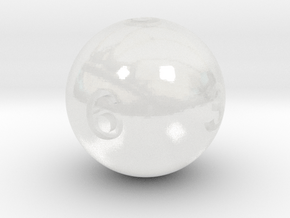 Sphere D6 in Clear Ultra Fine Detail Plastic: Small