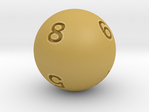Sphere D8 in Tan Fine Detail Plastic: Small