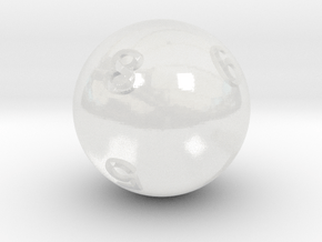 Sphere D8 in Clear Ultra Fine Detail Plastic: Small