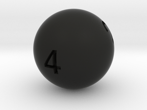 Sphere D4 in Black Smooth Versatile Plastic: Small