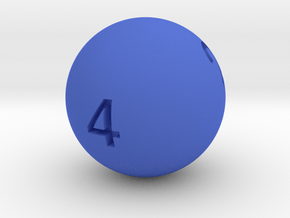 Sphere D4 in Blue Smooth Versatile Plastic: Small