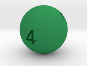 Sphere D4 in Green Smooth Versatile Plastic: Small