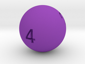 Sphere D4 in Purple Smooth Versatile Plastic: Small