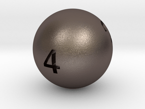 Sphere D4 in Polished Bronzed-Silver Steel: Large