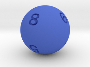 Sphere D8 in Blue Smooth Versatile Plastic: Small