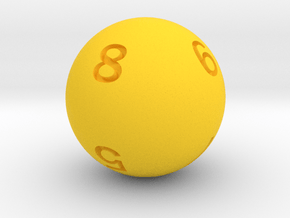 Sphere D8 in Yellow Smooth Versatile Plastic: Small