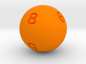 Sphere D8 in Orange Smooth Versatile Plastic: Small