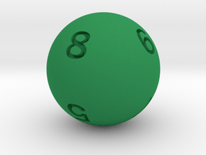 Sphere D8 in Green Smooth Versatile Plastic: Small