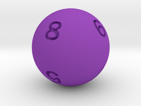 Sphere D8 in Purple Smooth Versatile Plastic: Small