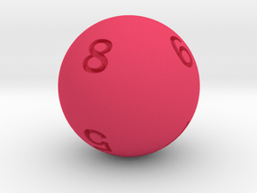 Sphere D8 in Pink Smooth Versatile Plastic: Small