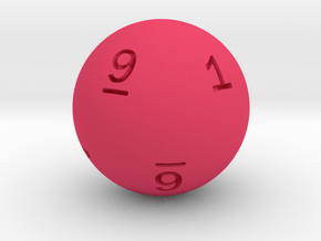 Sphere D10 (ones) in Pink Smooth Versatile Plastic: Small