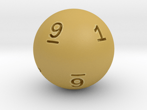 Sphere D10 (ones) in Tan Fine Detail Plastic: Small