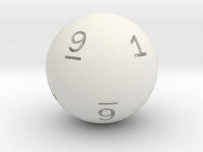 Sphere D10 (ones) in White Natural Versatile Plastic: Small