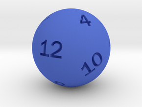 Sphere D12 in Blue Smooth Versatile Plastic: Small