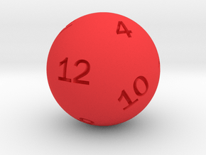 Sphere D12 in Red Smooth Versatile Plastic: Small