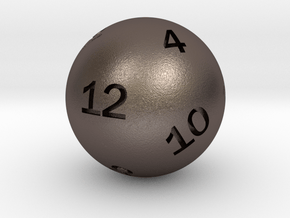 Sphere D12 in Polished Bronzed-Silver Steel: Large