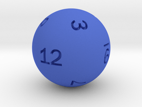Sphere D12 (rhombic) in Blue Smooth Versatile Plastic: Small