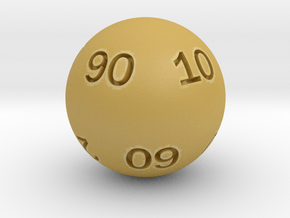 Sphere D10 (tens) in Tan Fine Detail Plastic: Small