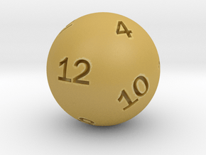 Sphere D12 in Tan Fine Detail Plastic: Small