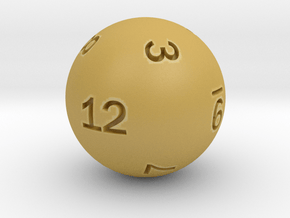 Sphere D12 (rhombic) in Tan Fine Detail Plastic: Small