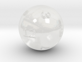 Sphere D12 (rhombic) in Clear Ultra Fine Detail Plastic: Small
