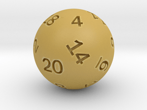 Sphere D20 in Tan Fine Detail Plastic: Small
