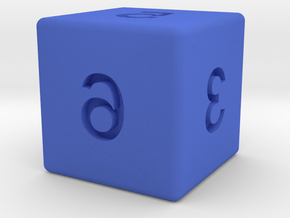 Mirror D6 in Blue Smooth Versatile Plastic: Small