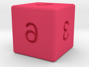 Mirror D6 in Pink Smooth Versatile Plastic: Small