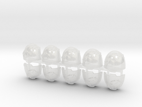 10x Marines Errant - G:13a Shoulder Pads in Clear Ultra Fine Detail Plastic