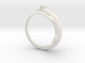 King lizard ring in White Natural Versatile Plastic