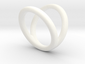 R4_length_15mm_circumference44mm D14.7mm in White Smooth Versatile Plastic