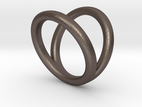 R4_length_15mm_circumference44mm D14.7mm in Polished Bronzed-Silver Steel