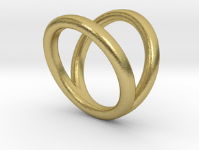 R4_length_15mm_circumference44mm D14.7mm in Natural Brass