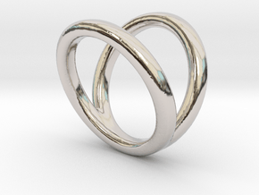 R4_length_15mm_circumference44mm D14.7mm in Rhodium Plated Brass