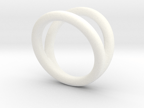 R5_length_12mm_circumference44mm D14mm in White Smooth Versatile Plastic