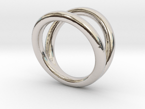 R5_length_12mm_circumference44mm D14mm in Rhodium Plated Brass