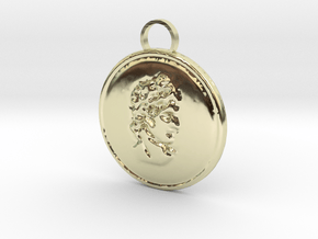 Small Apollo medal in 14K Yellow Gold
