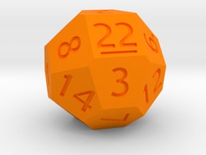 Polyhedral d22 (20mm) in Orange Smooth Versatile Plastic