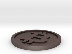 Bigger Size bitcoin in Polished Bronzed Silver Steel