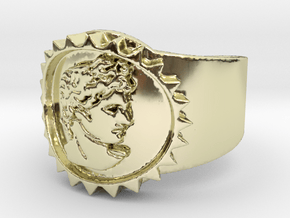Solar Pinky Ring of Apollo in 14K Yellow Gold: 5.5 / 50.25