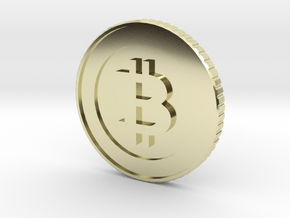 Bitcoin Coin Lapel Pin in Vermeil