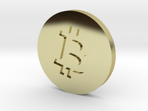 Bitcoin Circle Logo Lapel Pin in 18k Gold Plated Brass