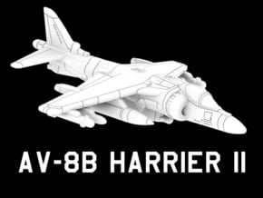 1:285 Scale AV-8B+ (Loaded, Gear Up) in White Natural Versatile Plastic