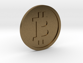 Coin Size bitcoin in Natural Bronze