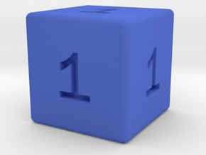 All Ones D6 in Blue Smooth Versatile Plastic: Small