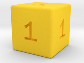 All Ones D6 in Yellow Smooth Versatile Plastic: Small